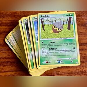 Lot Of 45 Pokemon TCG Grass Type Cards NONHOLO Commons & Uncommons Bundle Set